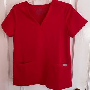 Women’s Winning Red Casma™ - Three-Pocket Scrub Top - XS / Winning Red